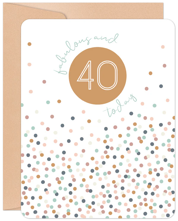 40th Birthday Willow & Ivy Card