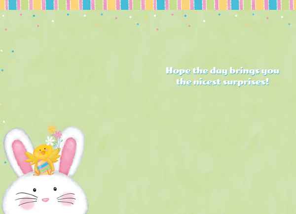 Chick And Bunny Easter Card