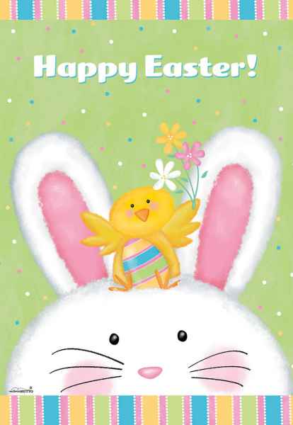 Chick And Bunny Easter Card