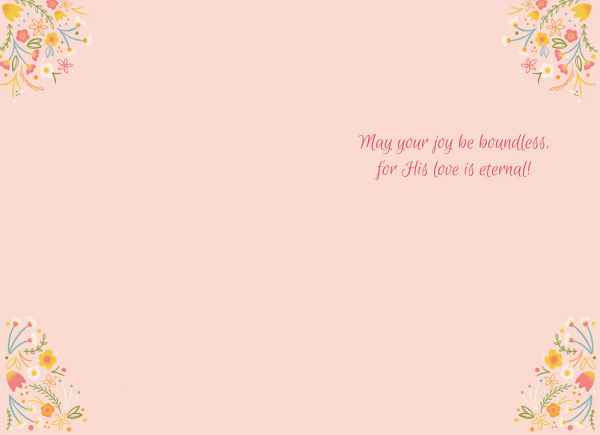 Easter Blessings Floral Cross Easter Card