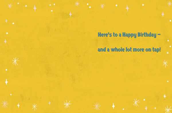 Frothy Mug of Beer with Candles Birthday Card
