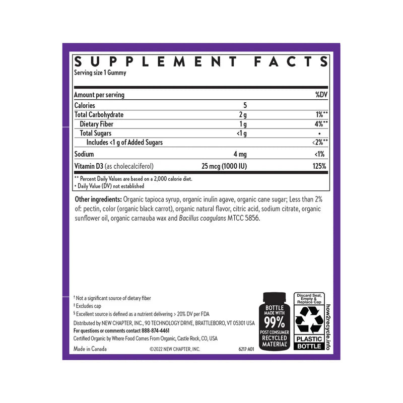 New Chapter Strength Support Vitamin D3+ Gummies