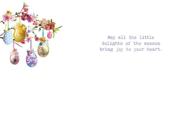 Happy Easter "May All The Little Delights Of The Season Bring Joy To Your Heart" Card