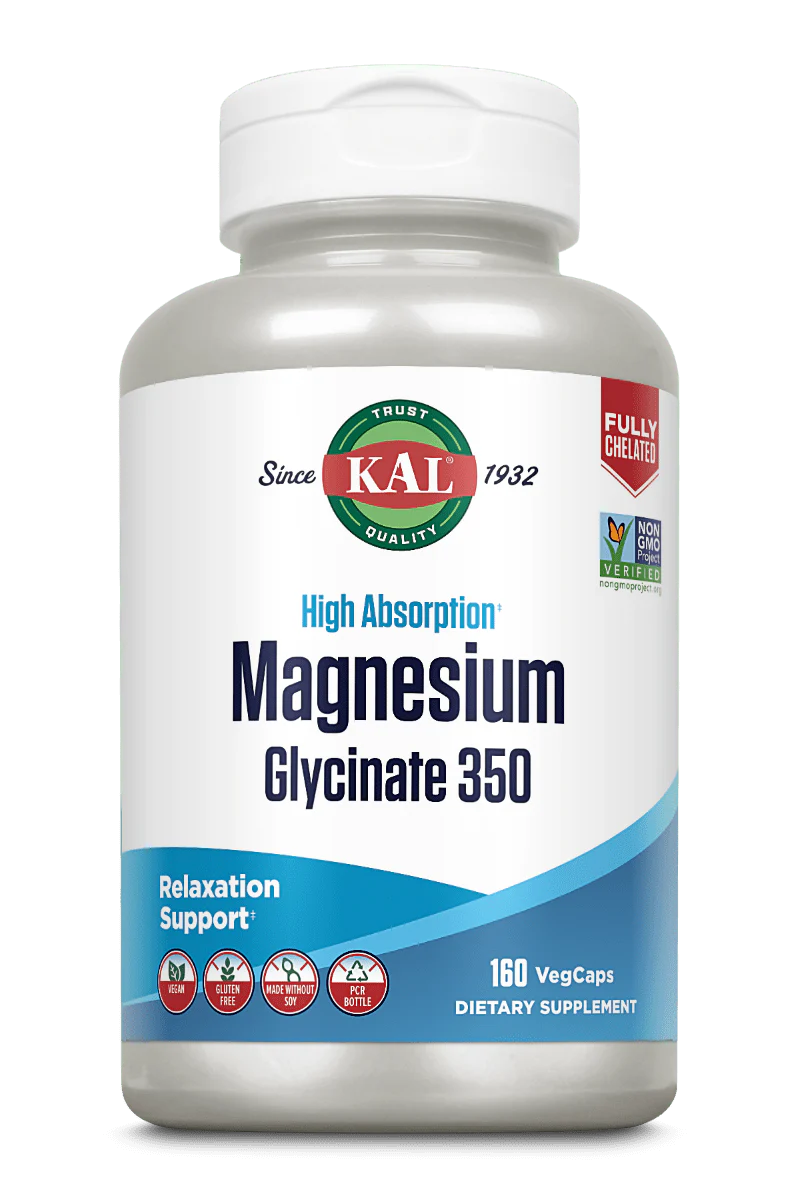 KAL Magnesium Glycinate 350 160 VegCaps