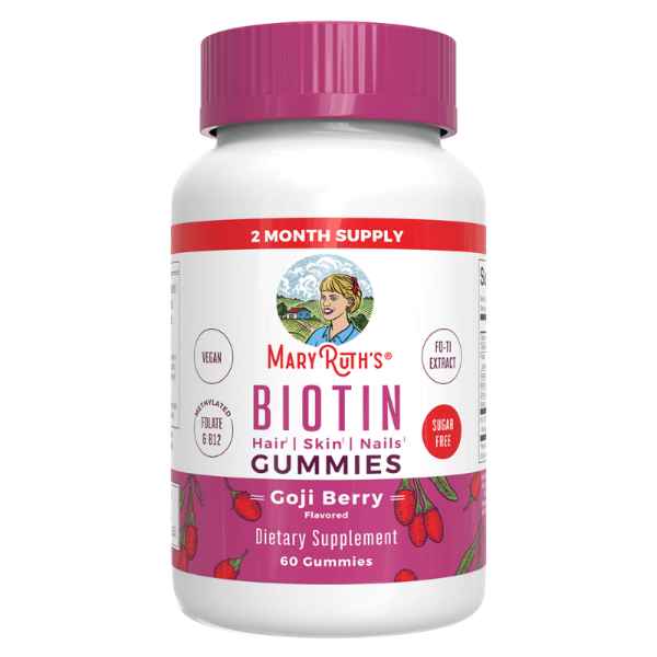 Mary Ruth's Biotin Hair/Skin/Nails Gummies (Goji Berry)