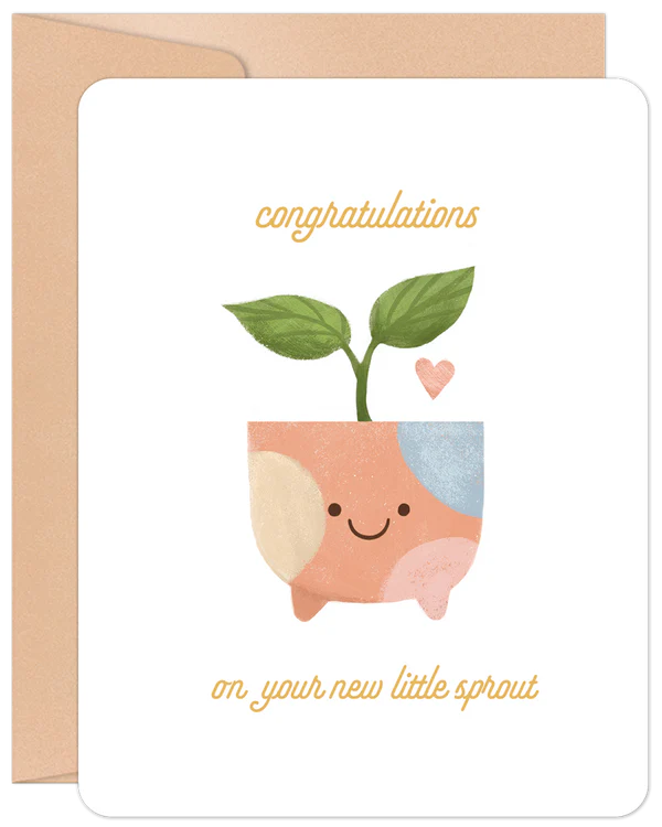 'New Little Sprout' Willow & Ivy Congratulations Card