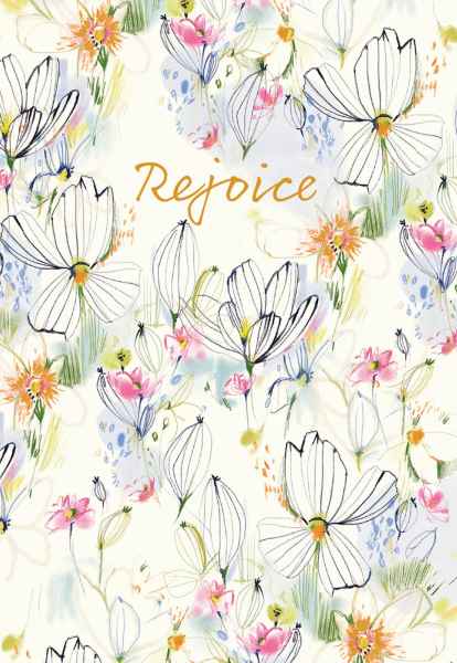 Rejoice Floral Easter Card