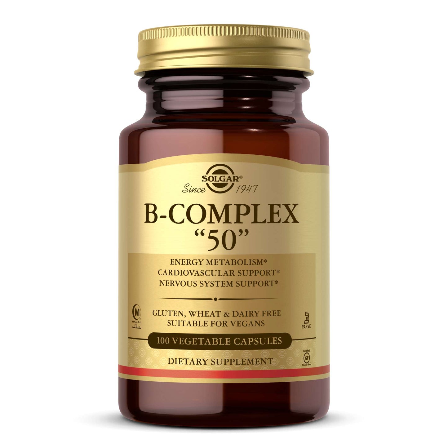 SOLGAR B-COMPLEX “50” 100 VEGETABLE CAPSULES