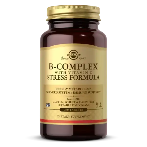 SOLGAR B-COMPLEX WITH VITAMIN C STRESS FORMULA 250 TABLETS