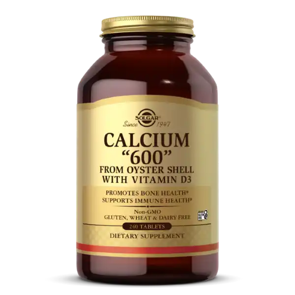 SOLGAR CALCIUM "600" FROM OYSTER SHELL WITH VITAMIN D3 240 TABLETS