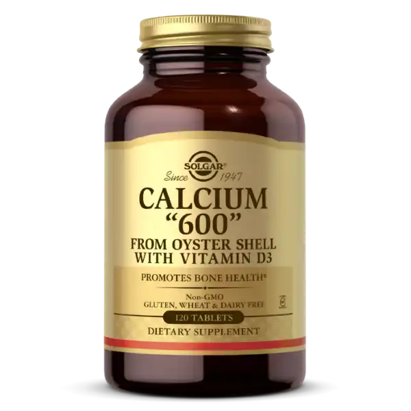 SOLGAR CALCIUM "600" FROM OYSTER SHELL WITH VITAMIN D3 120 TABLETS
