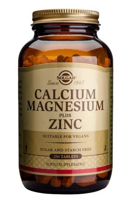 SOLGAR CALCIUM MAGNESIUM PLUS ZINC 250 TABLETS