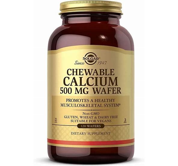 SOLGAR CHEWABLE CALCIUM 500 MG WAFERS 120 WAFERS