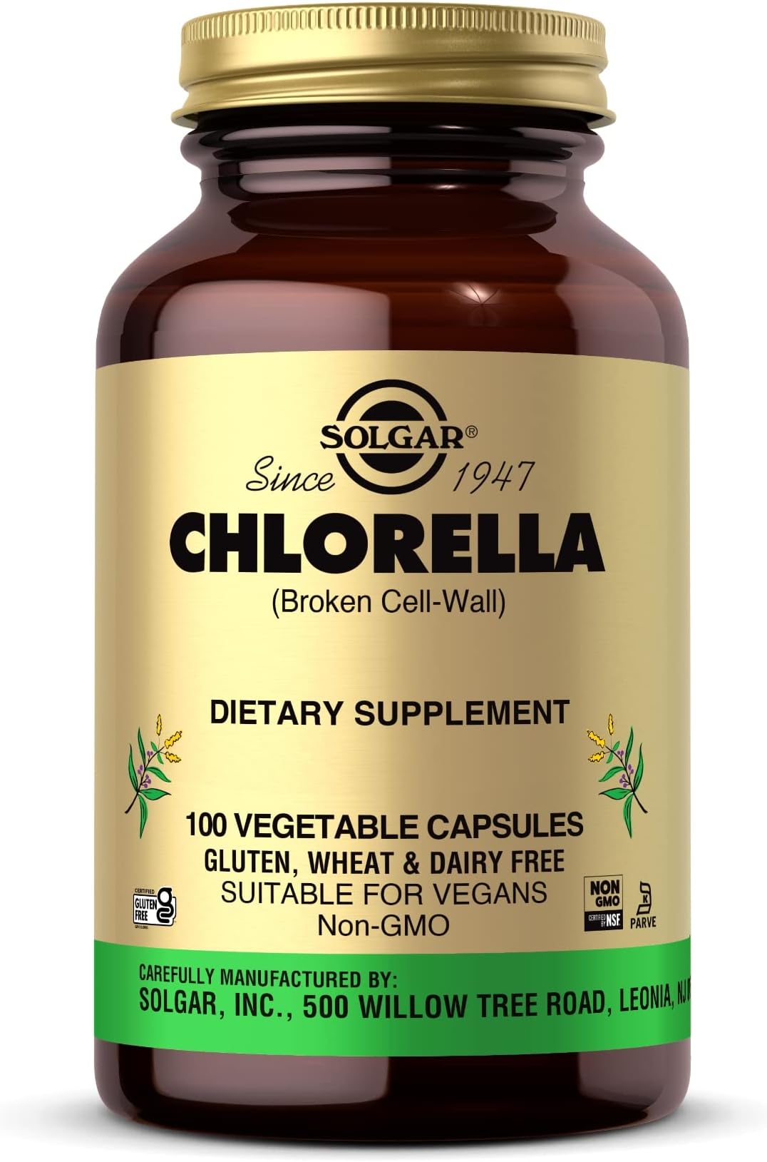 SOLGAR CHLORELLA 100 VEGETABLE CAPSULES
