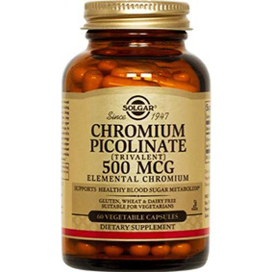 SOLGAR CHROMIUM PICOLINATE (TRIVALENT) 500 MCG 60 VEGETABLE CAPSULES