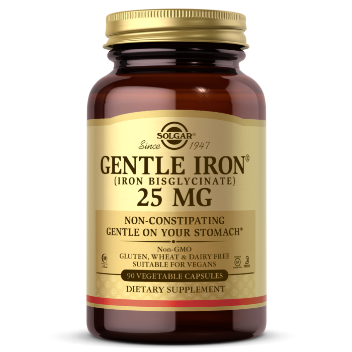 SOLGAR GENTLE IRON® 25 MG 90 VEGETABLE CAPSULES**