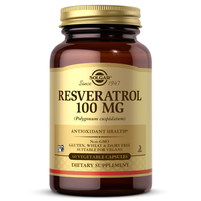 SOLGAR RESVERATROL 100 MG VEGETABLE CAPSULES