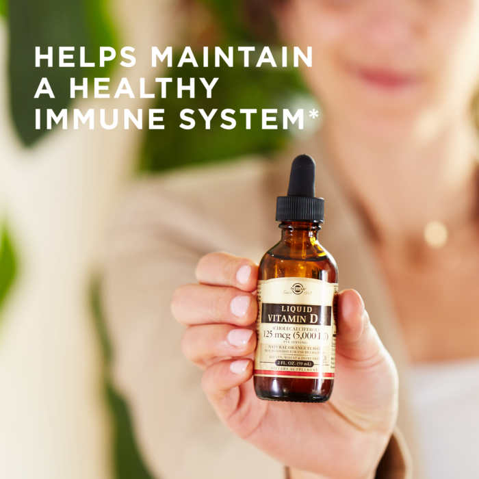 SOLGAR LIQUID VITAMIN D3 (CHOLECALCIFEROL) 125 MCG (5,000 IU) – NATURAL ORANGE FLAVOR