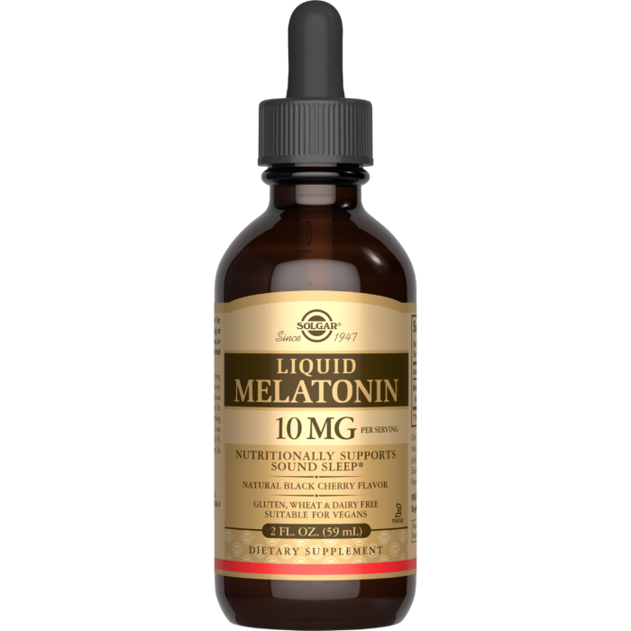 SOLGAR LIQUID MELATONIN 10 MG – NATURAL BLACK CHERRY FLAVOR