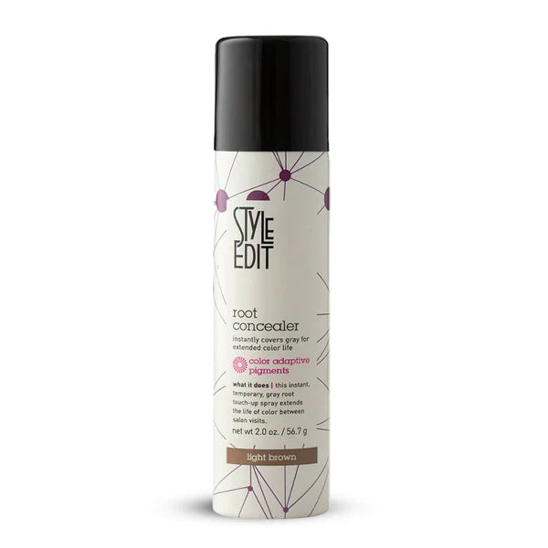 Style Edit Root Touch Up Spray | Temporary Hair Color for Gray Roots and Thinning Hair | Salon-Quality, Transfer-Resistant Hair Concealer | Light Brown, 2 oz (Copy)