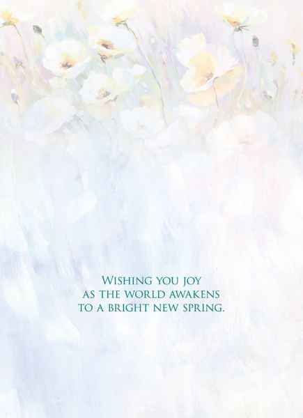 Watercolor Flowers Easter Card