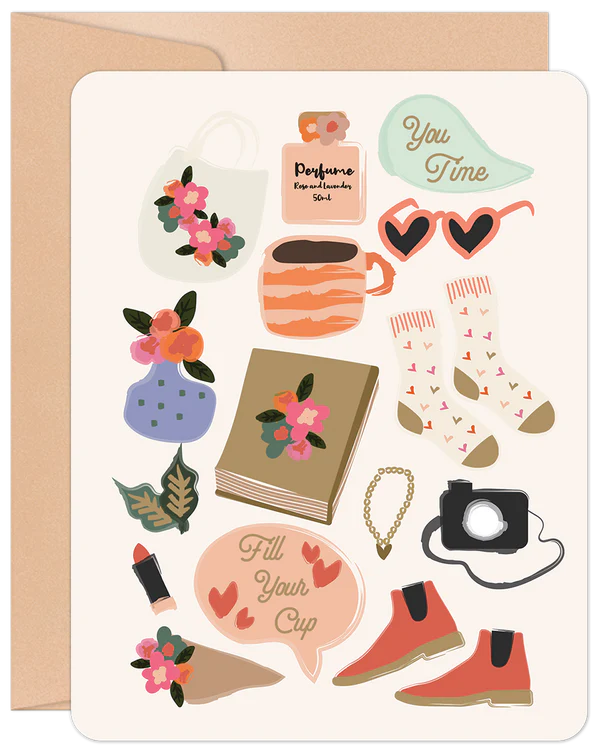 'You Time, Fill Your Cup' Willow & Ivy Birthday Card