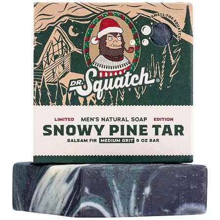 Dr. Squatch Snowy Pine Tar Soap Bar