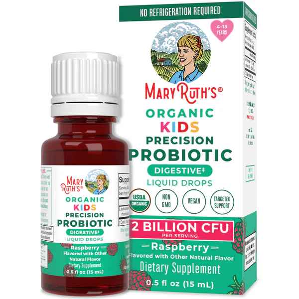 Mary Ruth's Organic Kids Precision Probiotic Digestive Liquid Drops (Raspberry)