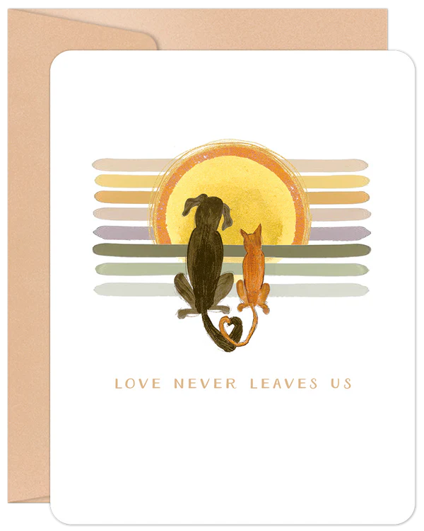 'Love Never Leaves Us' Willow & Ivy Pet Sympathy Card