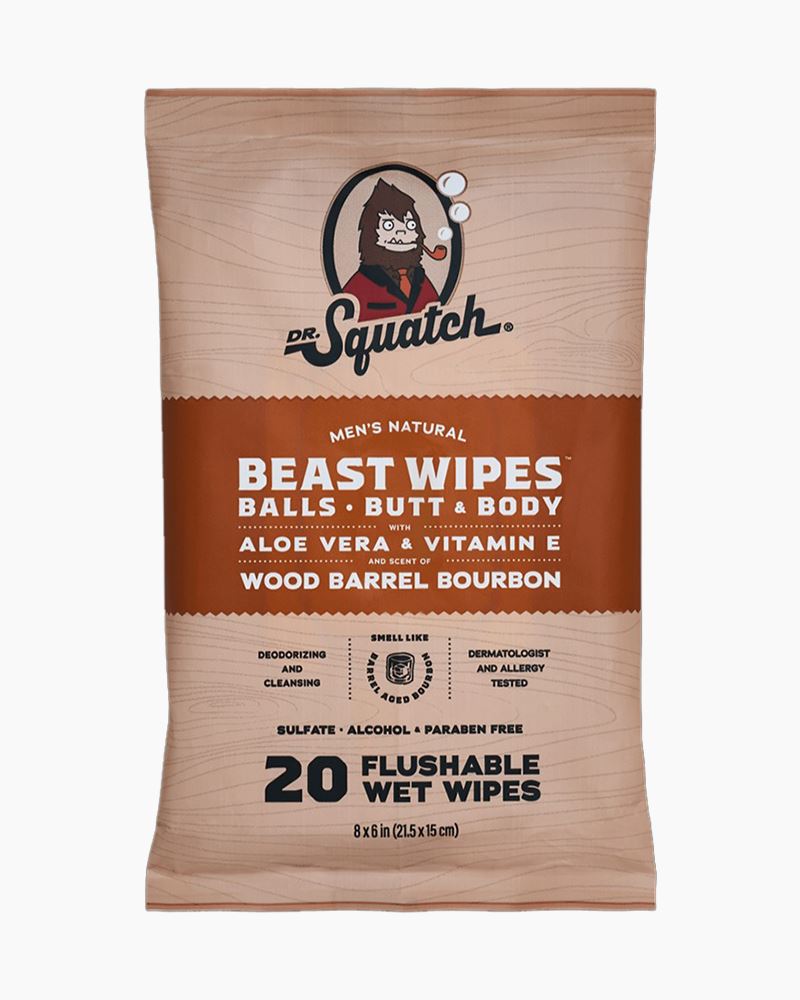 Dr. Squatch Beast Wipes Wood Barrel Bourban