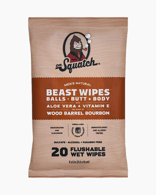 Dr. Squatch Beast Wipes Wood Barrel Bourban