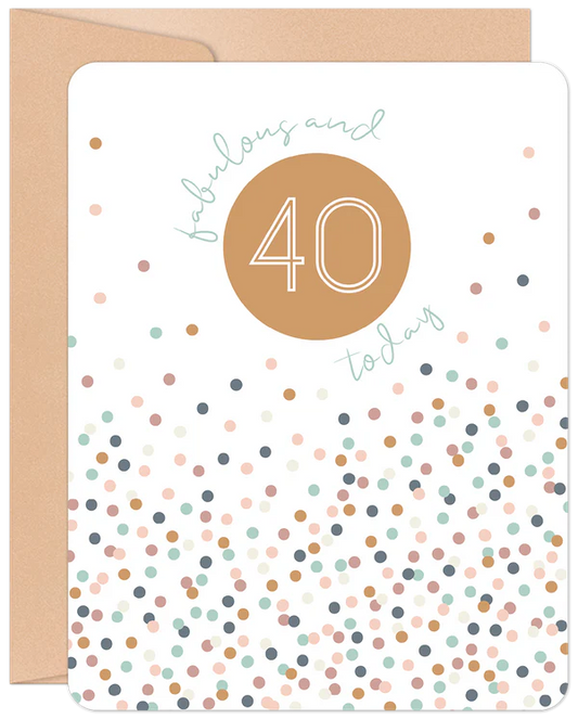 40th Birthday Willow & Ivy Card