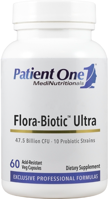 Patient One Flora-Biotic Ultra 60 Acid-Resistant Vegetable Capsules