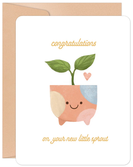'New Little Sprout' Willow & Ivy Congratulations Card