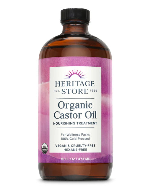 Heritage Store Organic Castor Oil 16 oz.