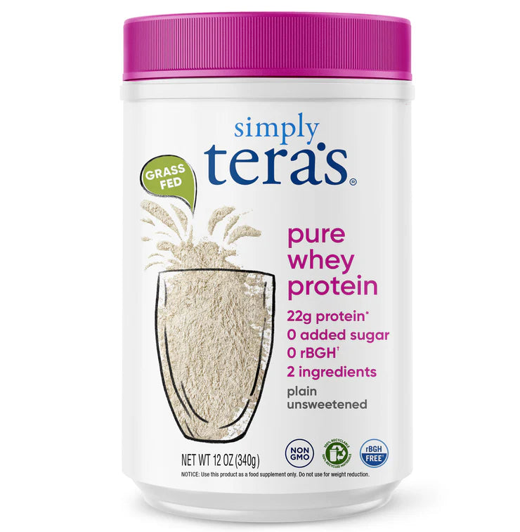 Simply Tera's Grass Fed Pure Whey Protein (Plain Unsweetened)