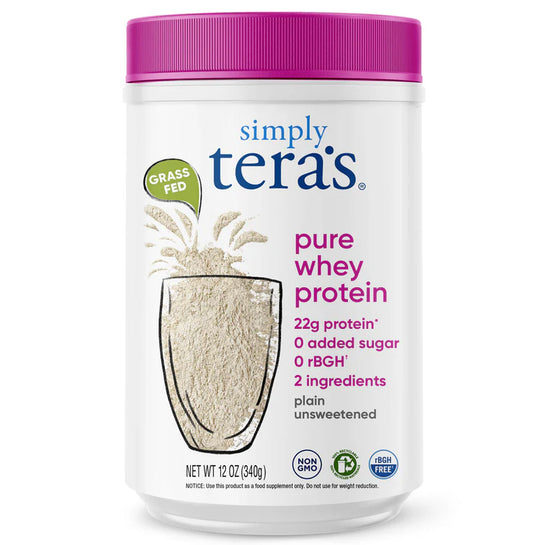 Simply Tera's Grass Fed Pure Whey Protein (Plain Unsweetened)