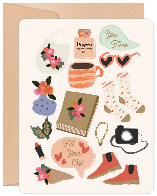 'You Time, Fill Your Cup' Willow & Ivy Birthday Card