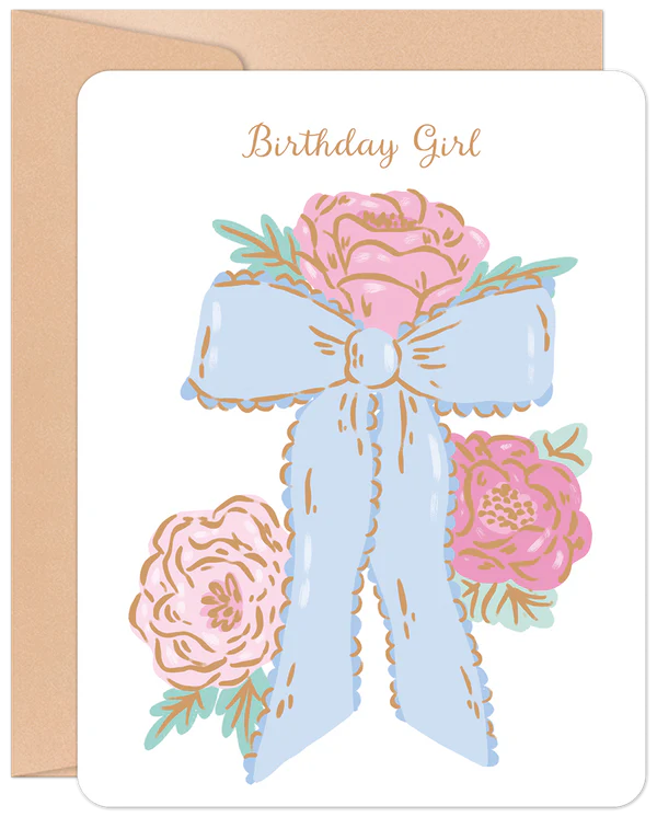 'Birthday Girl' Willow & Ivy Bow Card