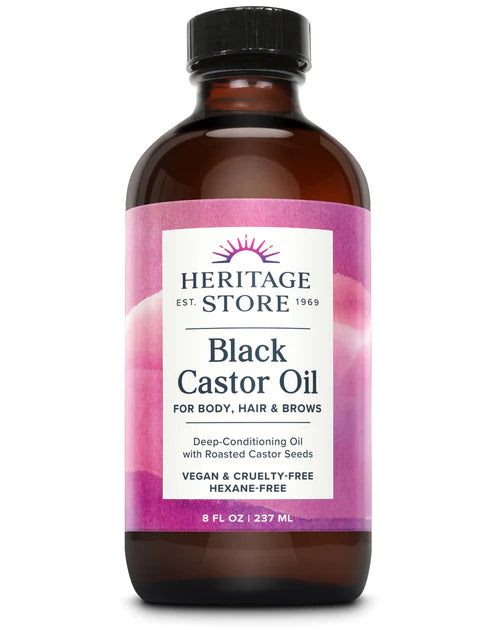 Heritage Store Black Castor Oil 8 oz.