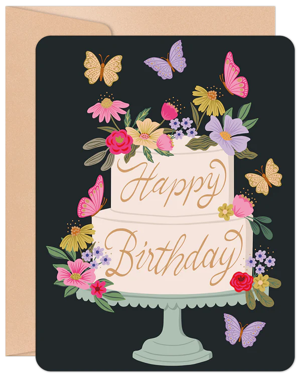 'Butterfly Cake' Willow & Ivy Birthday Card
