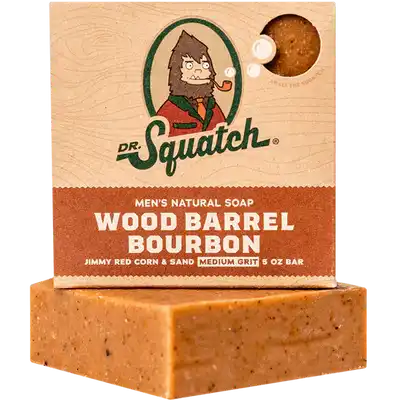 Dr. Squatch Wood Barrel Bourbon Soap Bar