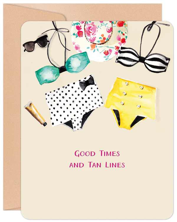 'Good Times And Tan Lines' Willow & Ivy Birthday Card
