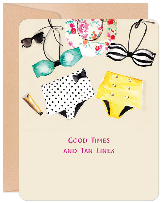 'Good Times And Tan Lines' Willow & Ivy Birthday Card