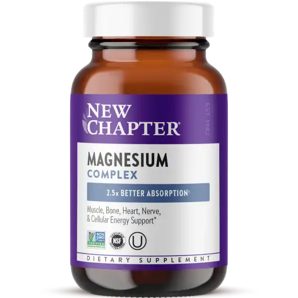 New Chapter Magnesium Complex Supplement (MUSCLE & BONE) 60 Vegan Tablets