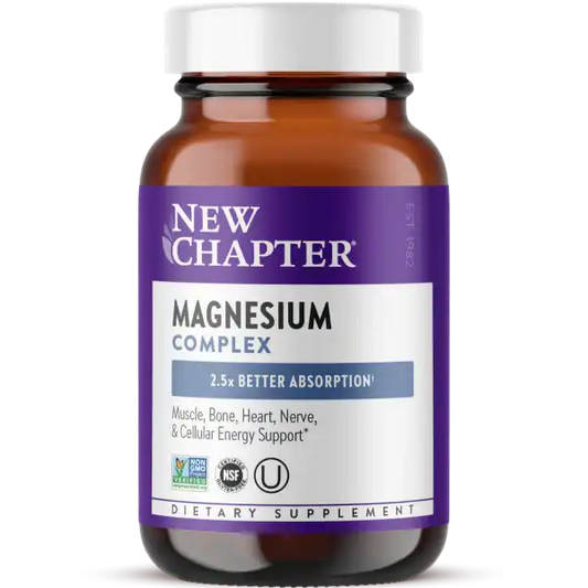 New Chapter Magnesium Complex Supplement (MUSCLE & BONE) 60 Vegan Tablets