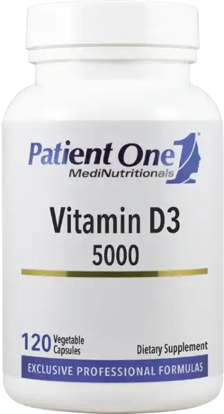 Patient One Vitamin D3 5000 120 Vegetable Capsules