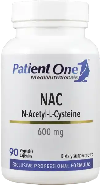 Patient One NAC (N-Acetyl-L-Cysteine) 600 mg 90 Vegetable Capsules