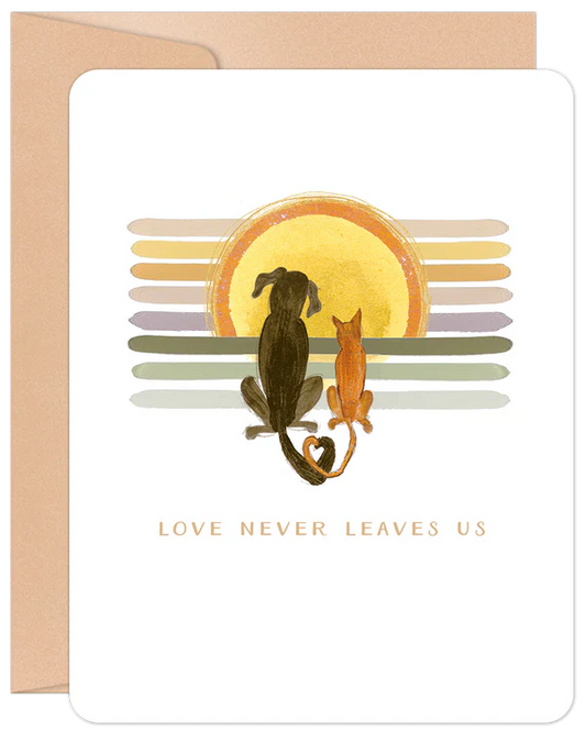 'Love Never Leaves Us' Willow & Ivy Pet Sympathy Card