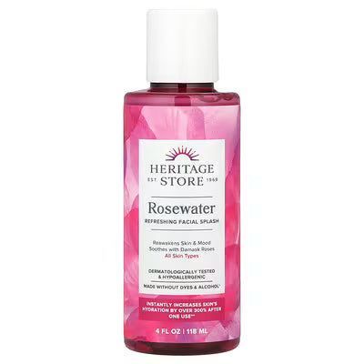 Heritage Store Rosewater Facial Splash 4 oz.